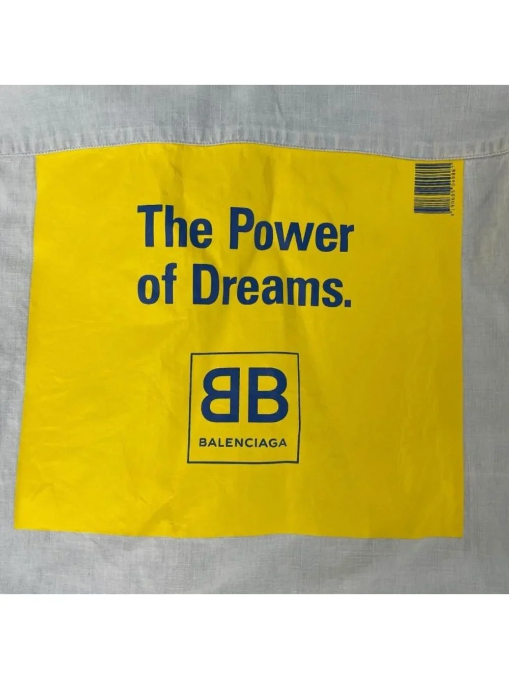 Balenciaga Thepowerofdreams Blue Back Print Oversize Denim Shirt 37 - Picture 8 of 10
